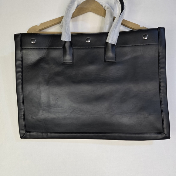Saint Laurent Unisex  Black Tote Bag With Snap Closure New In Packaging - Picture 4 of 16